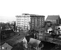 Seattle First Presbyterian Church can be seen at right in this 1904 picture.