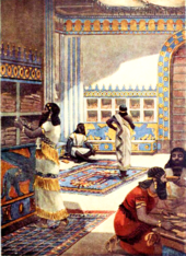 Reconstruction of the Library of Ashurbanipal The famous library of Ashurbanipal at Nineveh.png
