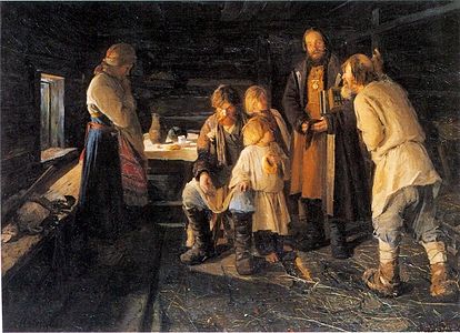 «Подати», (1895), холст, масло — Государственная Третьяковская галерея