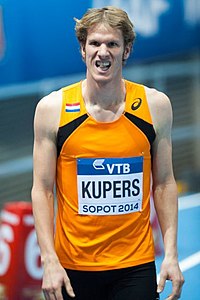 Kupers during the 2014 IAAF World Indoor Championships. Thijmen Kupers Sopot 2014.jpg