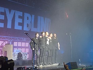 Third Eye Blind stayed at number one for three issues in March and April with "Never Let You Go". Third Eye Blind, House of Blues Orlando Oct. 2017.jpg