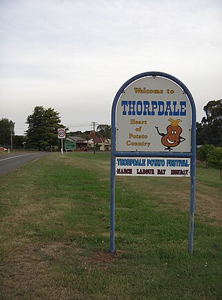 <span class="mw-page-title-main">Thorpdale, Victoria</span> Town in Victoria, Australia