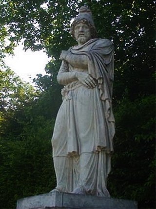 Statue de Tiridate Ier par André, 1687 ;  Location : Parc et jardins du château de Versailles