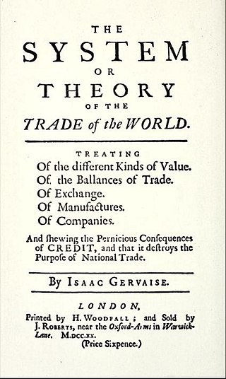 <i>The System or Theory of the Trade of the World</i> Economics book