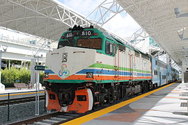 EMD F40PH locomotive at Miami Intermodal Center