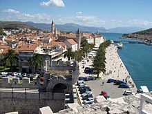 Historic centre of Trogir has been included in the UNESCO list of World Heritage Site since 1997 TrogirView.jpg