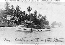 Katherine K. in civilian use in Florida sometime between 1894 and 1917. Tug Katherine K.jpg