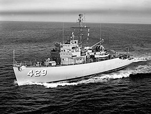 Taxminan 1960s.jpg-da USS Detector (MSO-429) ishlab chiqarilmoqda