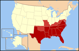 El sur de Estados Unidos segúnlo definido por la Oficina del Censo.