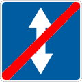 Two-way street ends