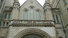 photo of the main building of the University of manchester