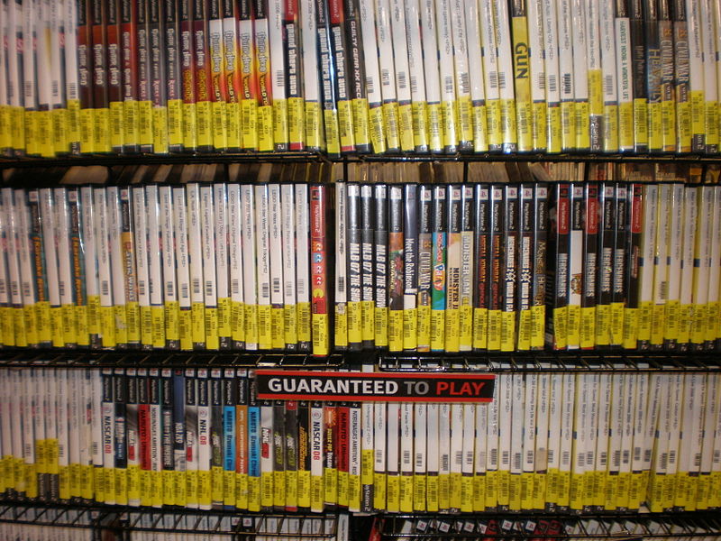 File:Used PS2 games at GameStop, Stonestown.JPG