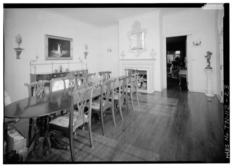 File:VIEW OF DINING ROOM SHOWING NORTHEAST AND NORTHWEST WALLS - Belcaro, 2000 Belcaro Drive, Knoxville, Knox County, TN HABS TENN,47-KNOVI,6-23.tif