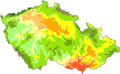 Mapa vegetačních stupňů ČR