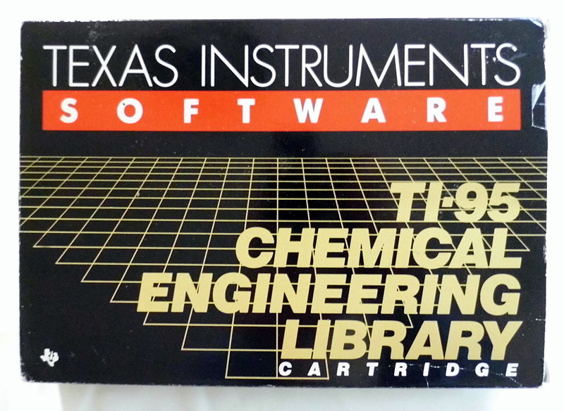File:Vintage Chemical Engineering Library Cartridge for the TI-95 Procalc Calculator-Pocket Computer, Original Cost 50.00 USD, Circa 1986 (9314522203).jpg