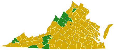 County results of the Virginia Democratic presidential primary, 2016   Hillary Clinton   Bernie Sanders