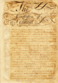 Manuskritt tal-vellum tal-Kostituzzjoni tal-Vermont tal-1777