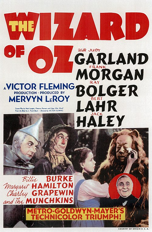 The Wizard of Oz (1939) is considered one of the greatest movies of all time.