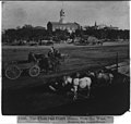 Wagon teams parked on the Plaza with Court House in background, from the West, Stockton, San Joaquin Co. LCCN2002719814.jpg