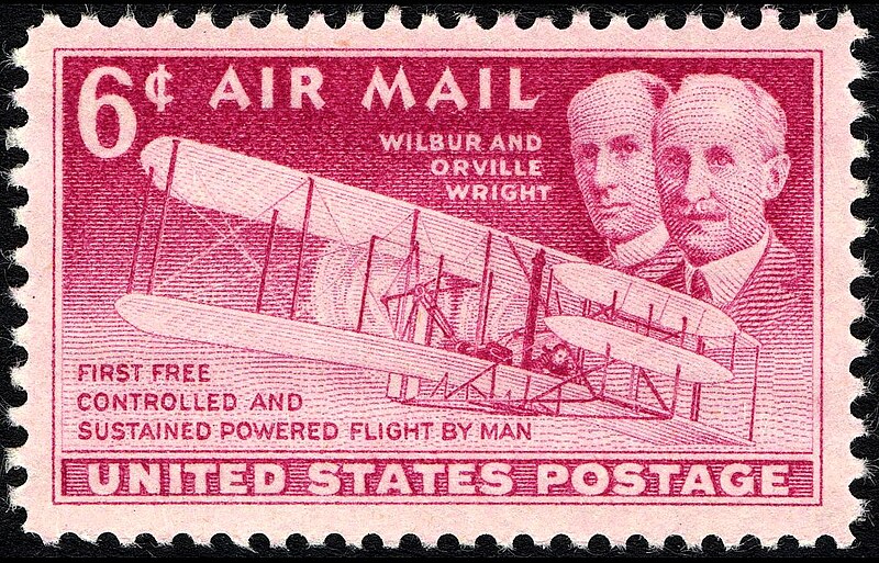 File:Wilbur and Orville Wright, 6c airmail, 1949 issue.jpg