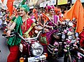 Women ride super Bikes called Shobha Yatra as part of tradition performed during Gudi Padwa Festival of Maharashtra
