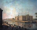 Rálátás a teljes Mihajlovszkij-palotára Szentpéterváron (1800 körül)