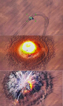 Уничтожение ЗРК «Бук» ВСУ высокоточным ракетным вооружением в Киевской области.png