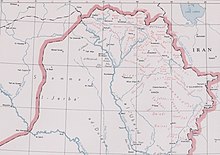 Map of the tribes of Iraq around 1950s by the CIA. The names of the Arab tribes are written in black; the names of the Kurdish tribes are in red. 1950s CIA map of Iraq - tribes of Iraq (Iraqi Kurdistan detail).jpg