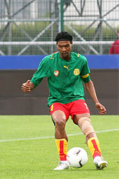 Song playing for Cameroon in 2006 20060816 191713 0072 Football Guinee-Cameroun.JPG