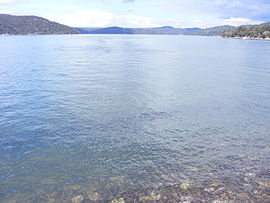 Looking south-east across the Hawkesbury River, from near Brooklyn.