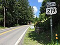 File:2017-07-30 13 40 49 View north along U.S. Route 219 (Seneca Trail) at West Virginia State Route 32 (Appalachian Highway) in Thomas, Tucker County, West Virginia.jpg