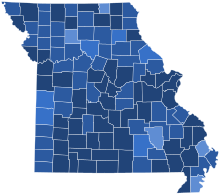 Results by county:
.mw-parser-output .legend{page-break-inside:avoid;break-inside:avoid-column}.mw-parser-output .legend-color{display:inline-block;min-width:1.25em;height:1.25em;line-height:1.25;margin:1px 0;text-align:center;border:1px solid black;background-color:transparent;color:black}.mw-parser-output .legend-text{}
McCaskill
80-90%
70-80%
60-70%
50-60% 2018 MO US Senate Democratic primary.svg