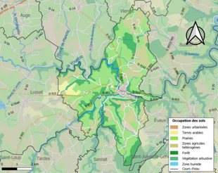 Mappa a colori che mostra l'uso del suolo.