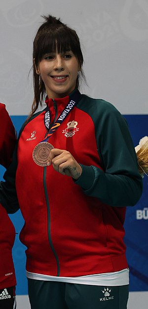 5. Islamic Solidarity Games 2021 Konya Karete Women Kumite -68 kg Medal ceremony 20220818 (cropped2).jpg