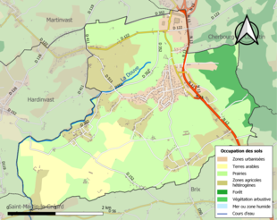 Mappa a colori che mostra l'uso del suolo.