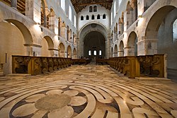 Church of Abbaye Notre-Dame de Saint-Remy Rochefort (note the floor).