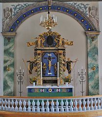 Altaruppställningen med Johan Ullbergs altaruppsats