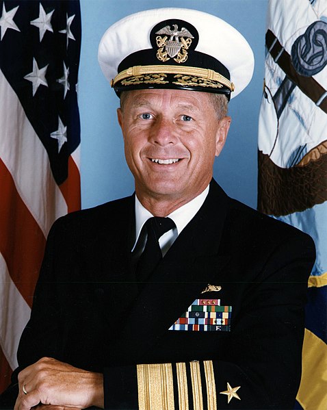 US Navy Admiral Frank Bowman, an Officier of the Ordre national du Mérite