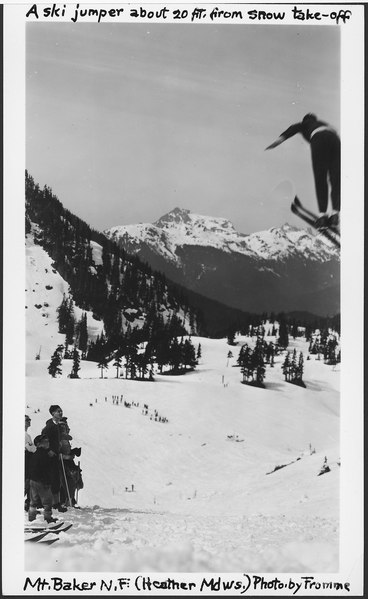 File:A Ski Jumper about 20ft from Snow Take-Off, Heather Meadows, Mount Baker National Forest, 1936. - NARA - 299082.tif