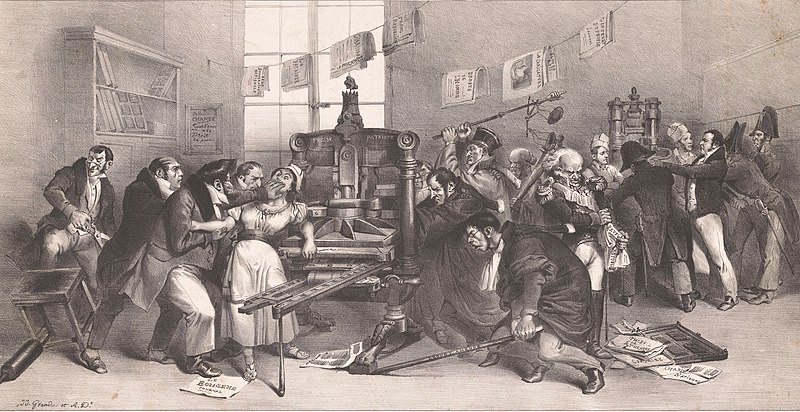 File:Aanval van de Franse overheid op de vrijheid van drukpers Descente dans les ateliers de la liberté de la presse (titel op object), RP-P-2015-26-1607 (cropped).jpg