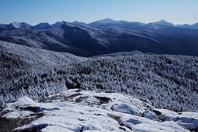 The Adirondack Mountains seen in winter