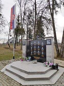 Monument to fallen soldiers from VRS in Aginci