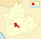Расположение муниципалитета Алькала-де-Гвадаира на карте провинции