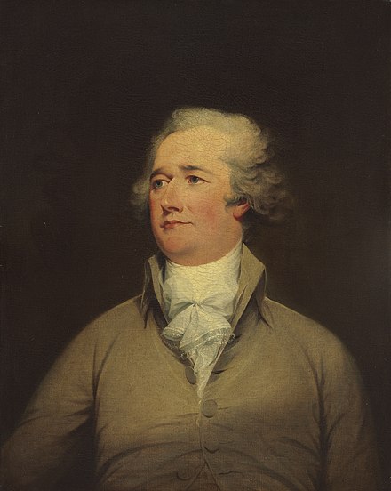 Alexander Hamilton in a 1792 portrait by John Trumbull