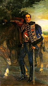 Alfonso XIII con uniforme de húsar de Pavía (José Mongrell Torrent).
