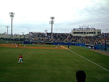 Alfred A. McKethan Stadium Alfred A. McKethan Stadium viewed from the outfield bleachers.jpg