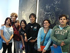 Students in Mexico work with the Popular Art Museum