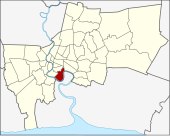 Karte von Bangkok, Thailand mit Yan Nawa