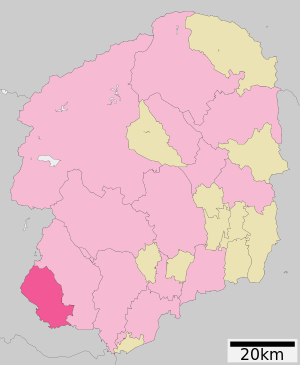 Lage Ashikagas in der Präfektur