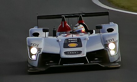 Bernhard driving an Audi R15 TDI at the 2009 24 Hours of Le Mans